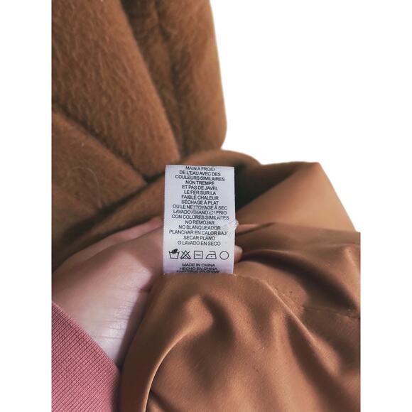 Greylin Bryce Brushed Oversized Long Coat Brown Button XS Winter Quiet Luxury - Picture 13 of 14